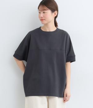 17/18D(空紡糸)天竺キリカエプルオーバー(チャコール-F)