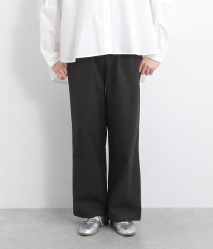 【ink&ESSENCE】ウエストドローコートセミワイドパンツ(ブラック-ONESIZE)