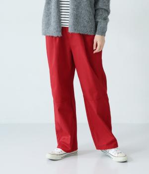 コットンツイルルーズパンツ(レッド-F)