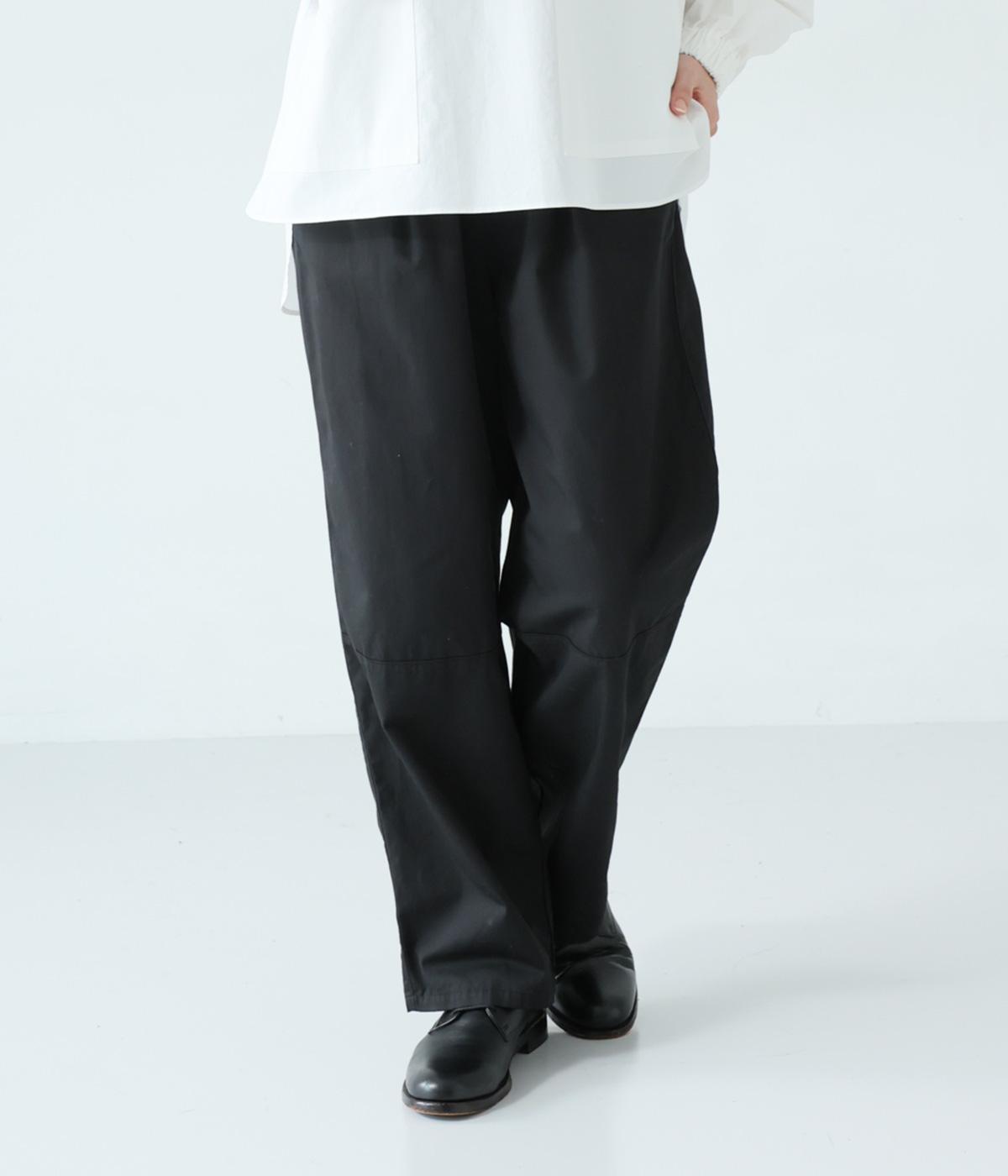 コットンツイルルーズパンツ(ブラック-F)