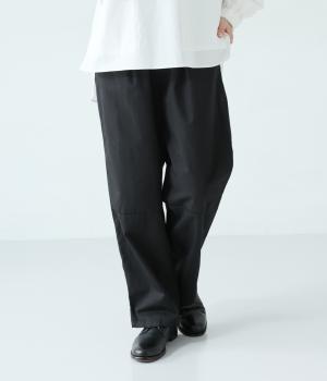 コットンツイルルーズパンツ(ブラック-F)