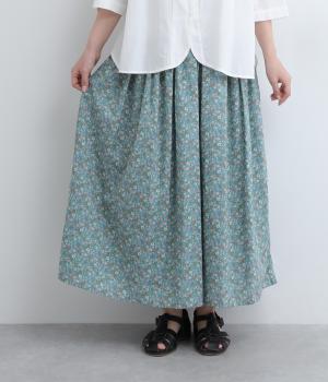 フラワーギャザースカート(ミント-ONESIZE)