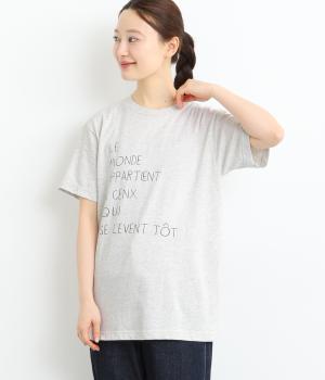 プリントTシャツ（LE MONDE…）(オートミール-ONESIZE)