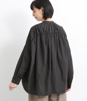 バックギャザーワイドシャツ(ブラック-ONESIZE)