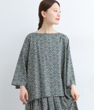フラワーギャザースモック(ネイビー-ONESIZE)