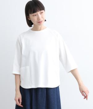 スムースパッチポケットプルオーバー(オフホワイト-ONESIZE)