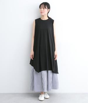 ノースリーブロングプルオーバー(ブラック-ONESIZE)