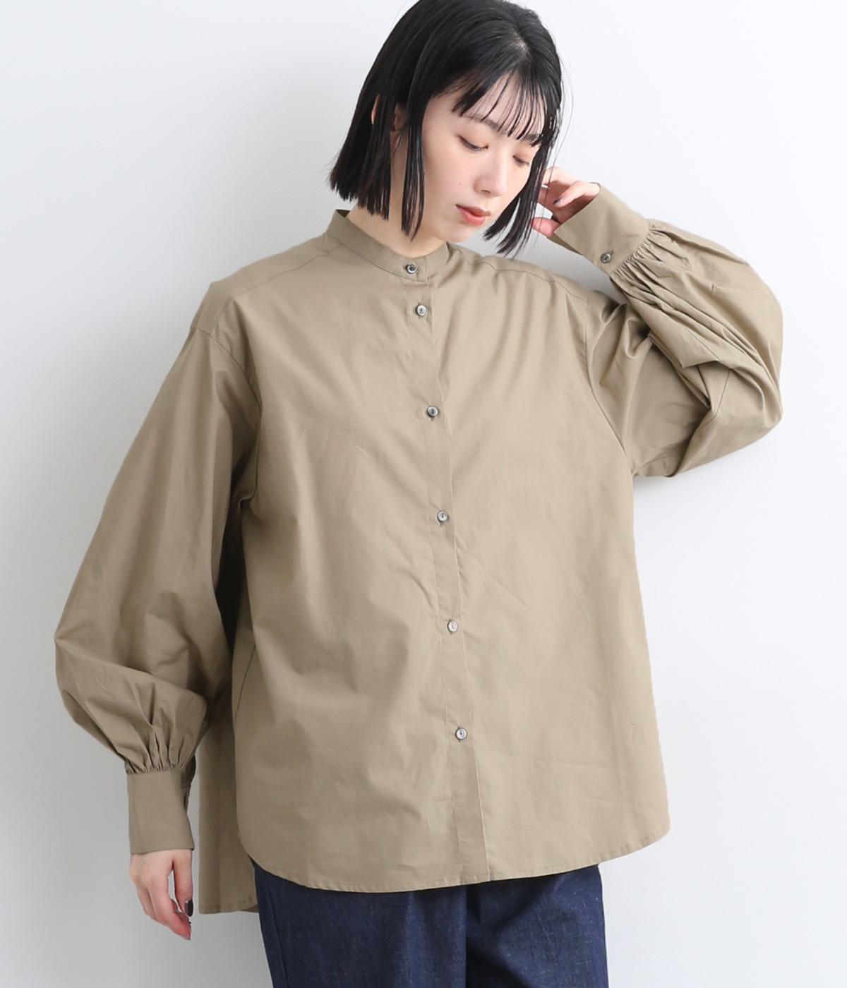 ギャザースリーブシャツ(ベージュ-F)