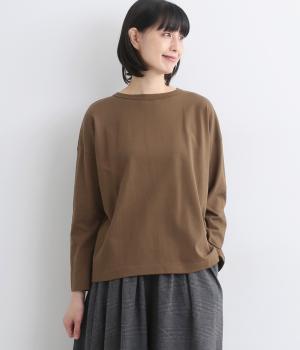 天竺ベーシックプルオーバー(ブラウン-F)