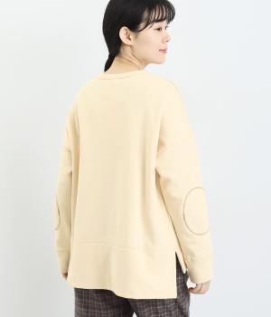 セントラル裏毛エルボーパッチフレンチテリープルオーバー(アイボリー-F)