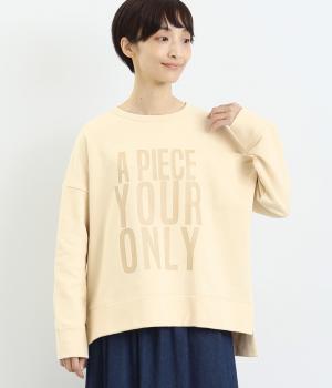 セントラル裏毛フレンチテリープリント Ａ PIECE(アイボリー-F)