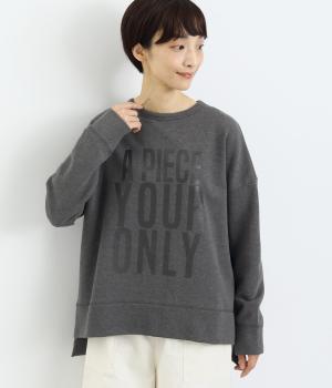 セントラル裏毛フレンチテリープリント Ａ PIECE(チャコール-F)