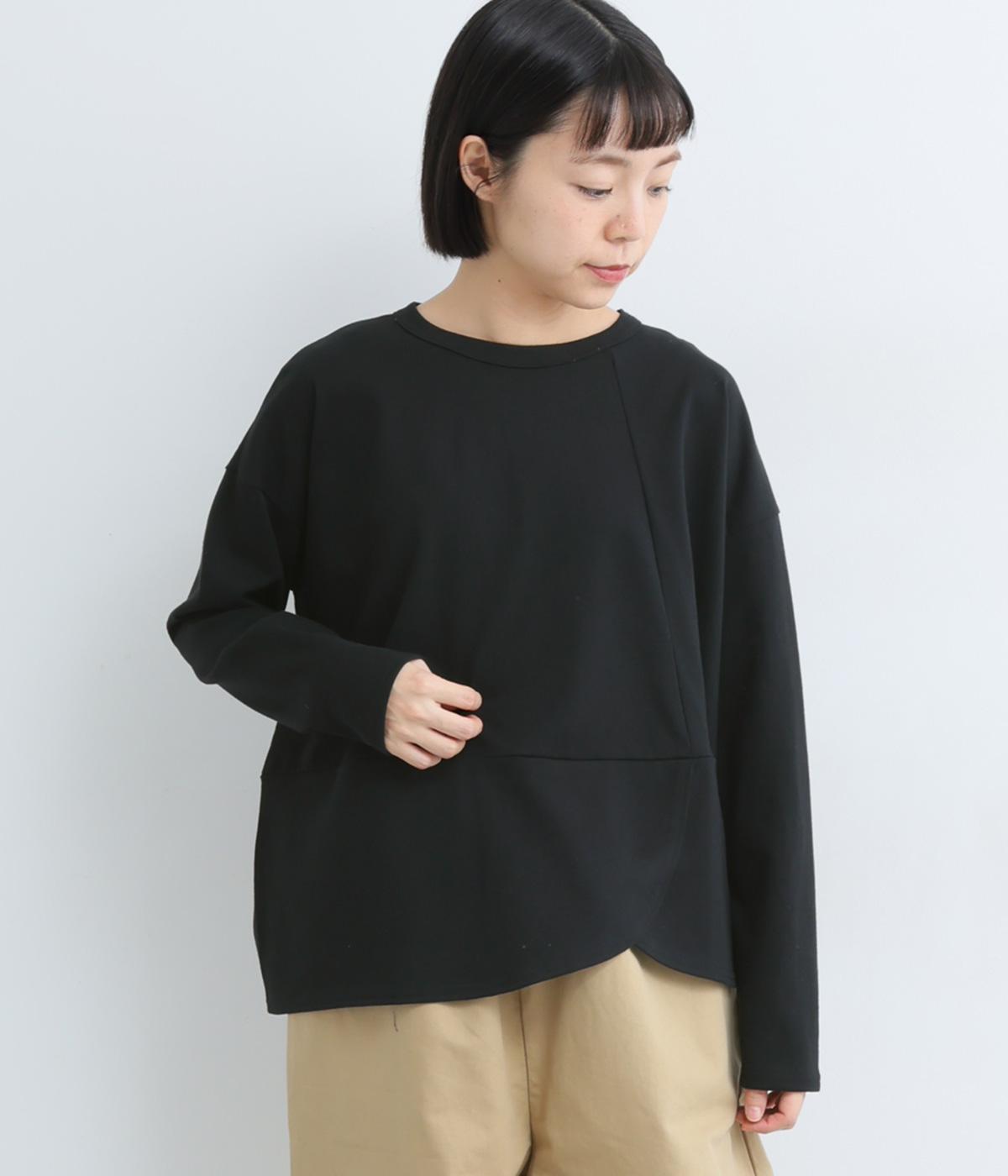 天竺デザインプルオーバー(ブラック-F)