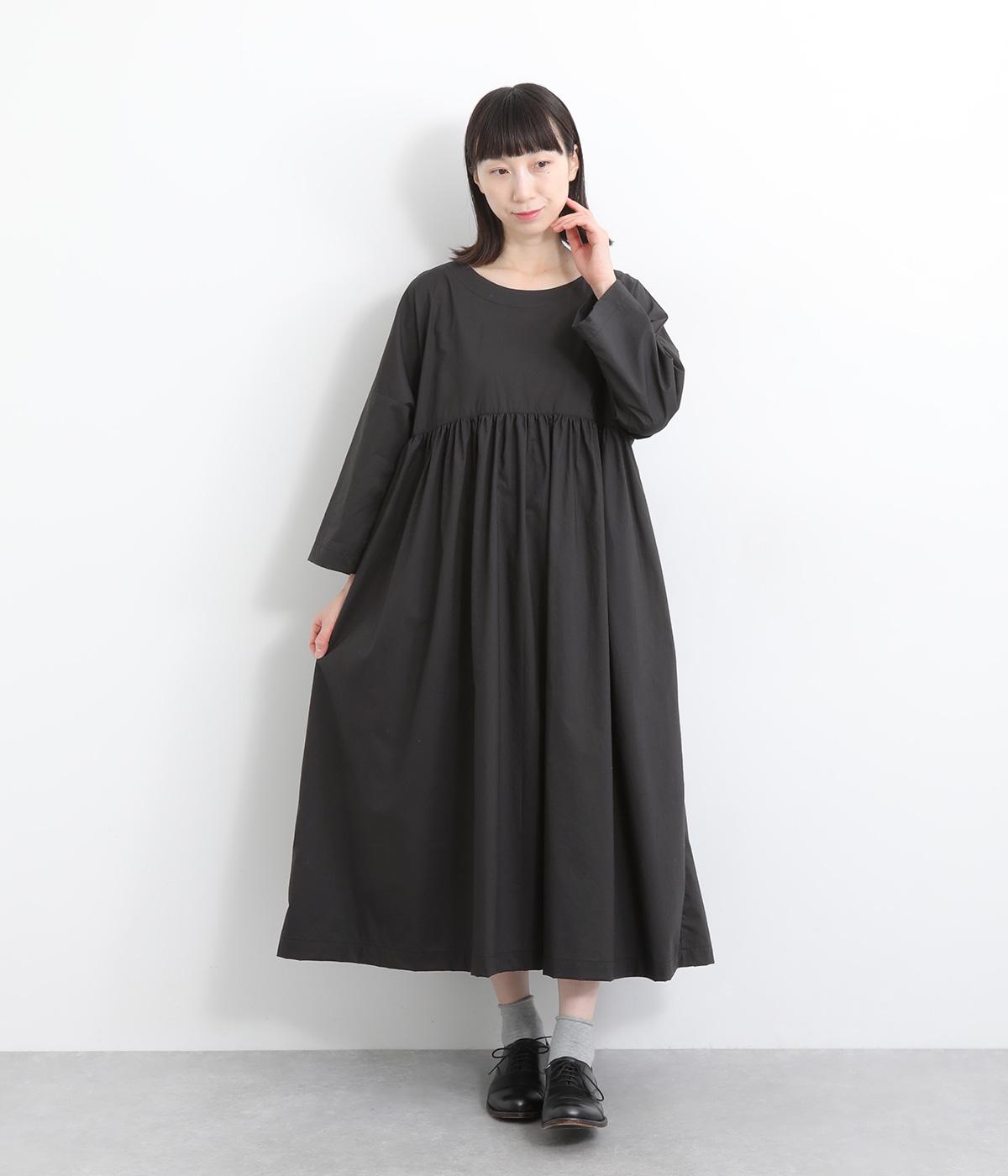 Aラインワンピースドレス(ブラック-ONESIZE)