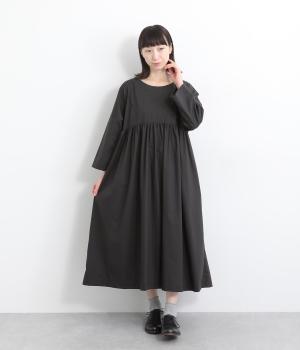 Aラインワンピースドレス(ブラック-ONESIZE)