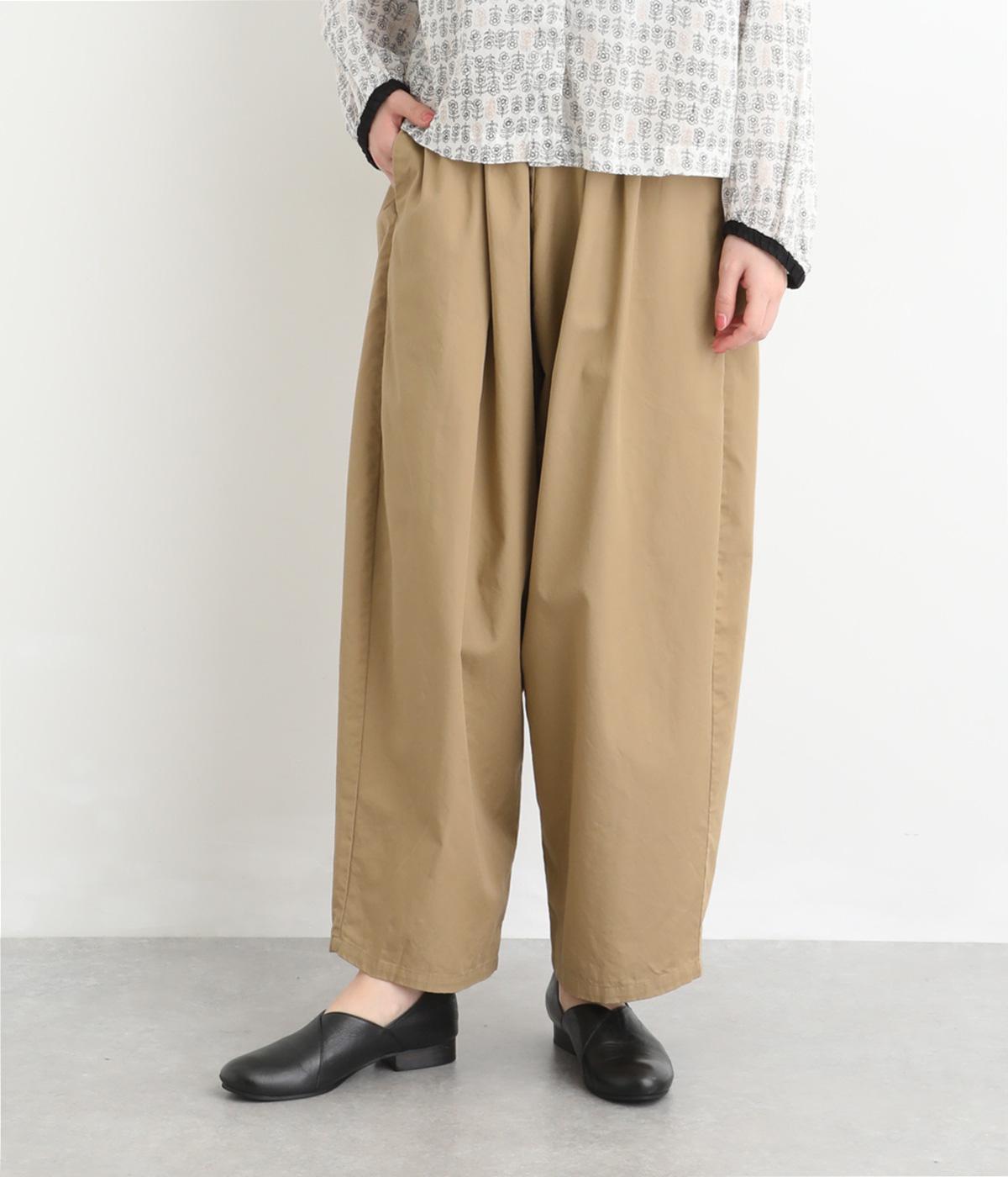 コットンツイルヴィンテージワッシャーボールパンツ(ベージュ-F)