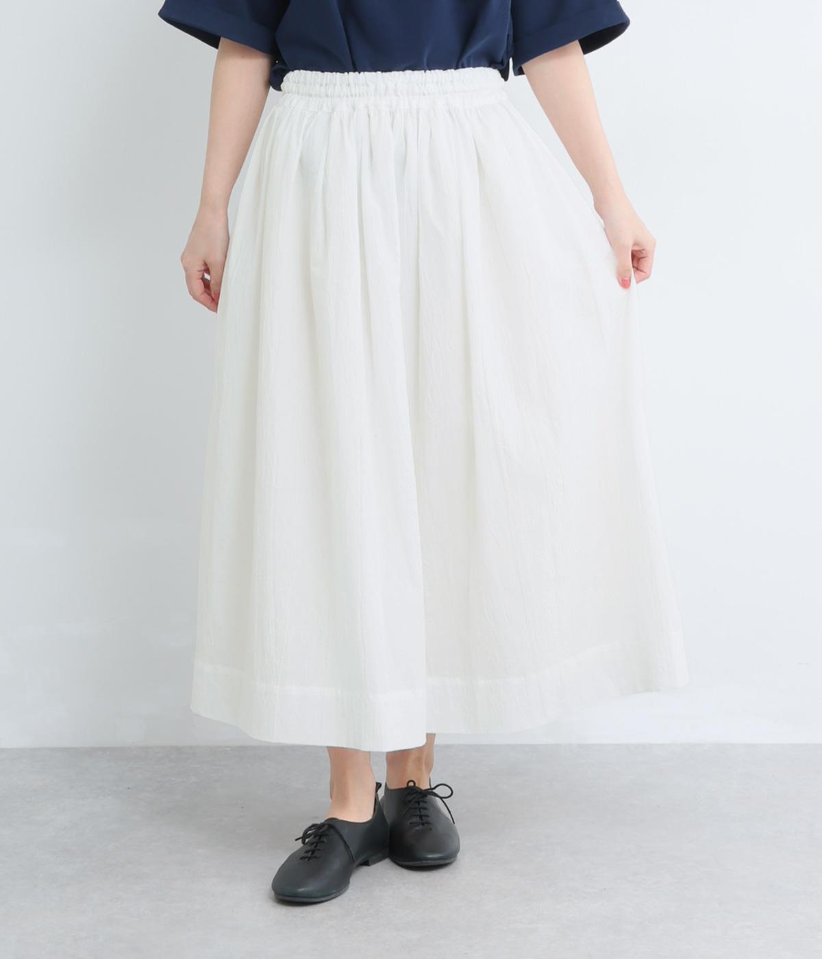 コットンローンロッキーバルシャーリングスカート(オフホワイト-F)