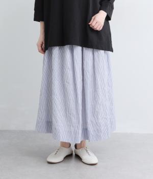 シャーリングスカート(ネイビー-F)