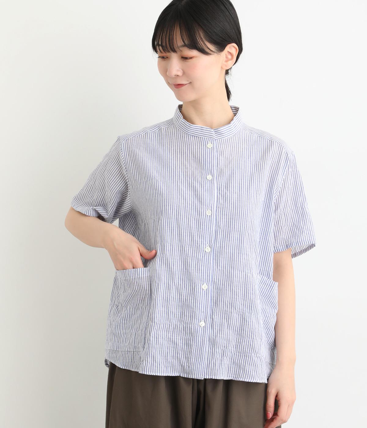 シャーリングウィズポケットシャツ(ネイビー-F)