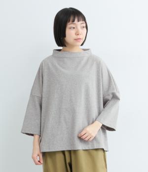 コットン天竺ガンジーネックプルオーバー