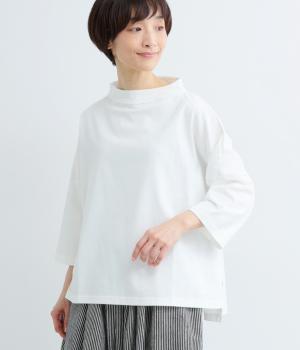 コットン天竺ガンジーネックプルオーバー(オフホワイト-F)