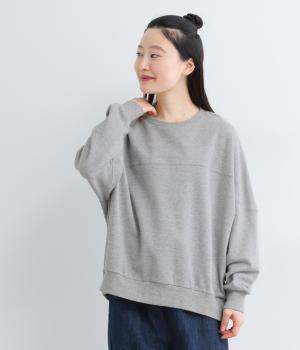 コットンミニ裏毛スイッチングプルオーバー(グレー-F)