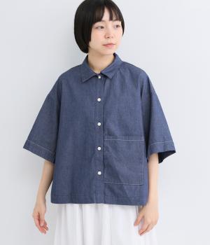 コットンデニムシャツ