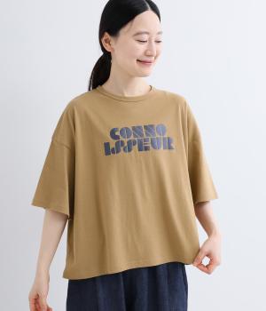 CONNOISSEUR プリントTシャツ(モカ-F)