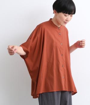 コットンローンワイドシャツ(レッド-F)