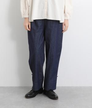 刺繍ボタンストレートパンツ