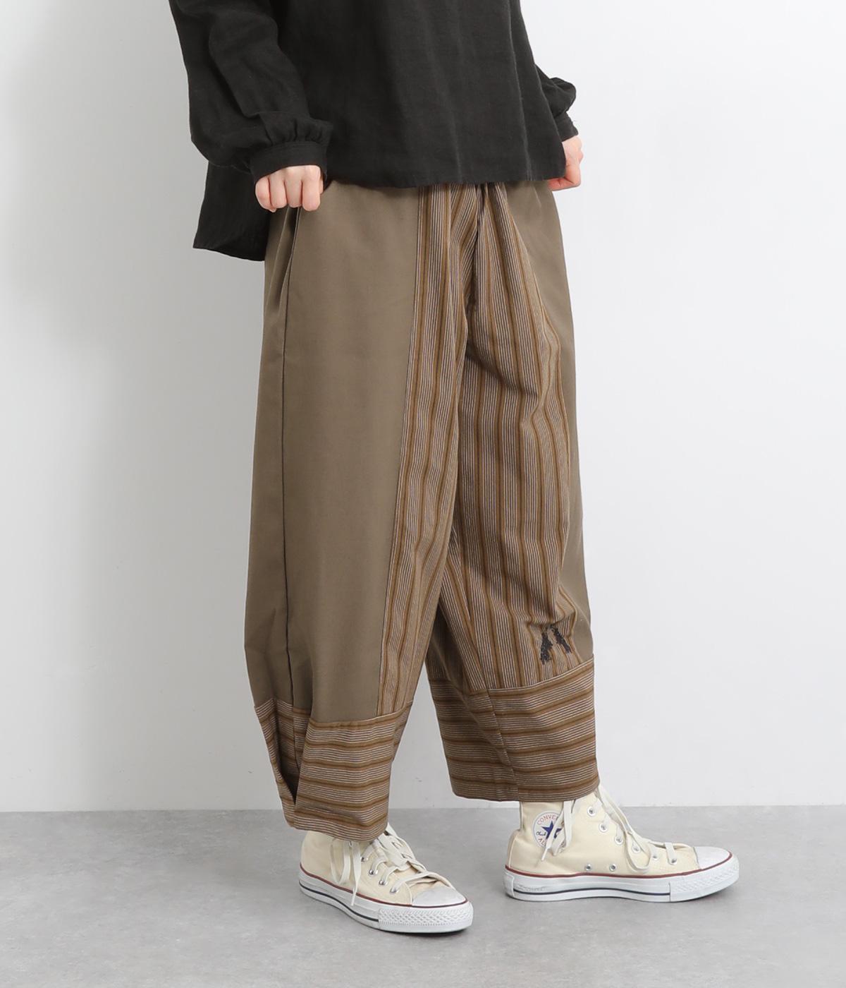 切替えバルーンパンツ(ブラウン-F)