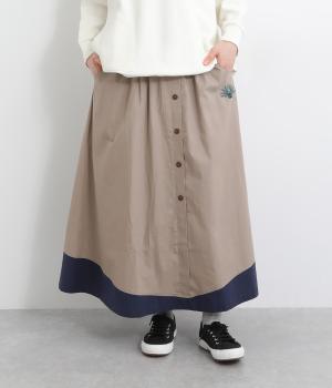 クジャク刺繍スカート