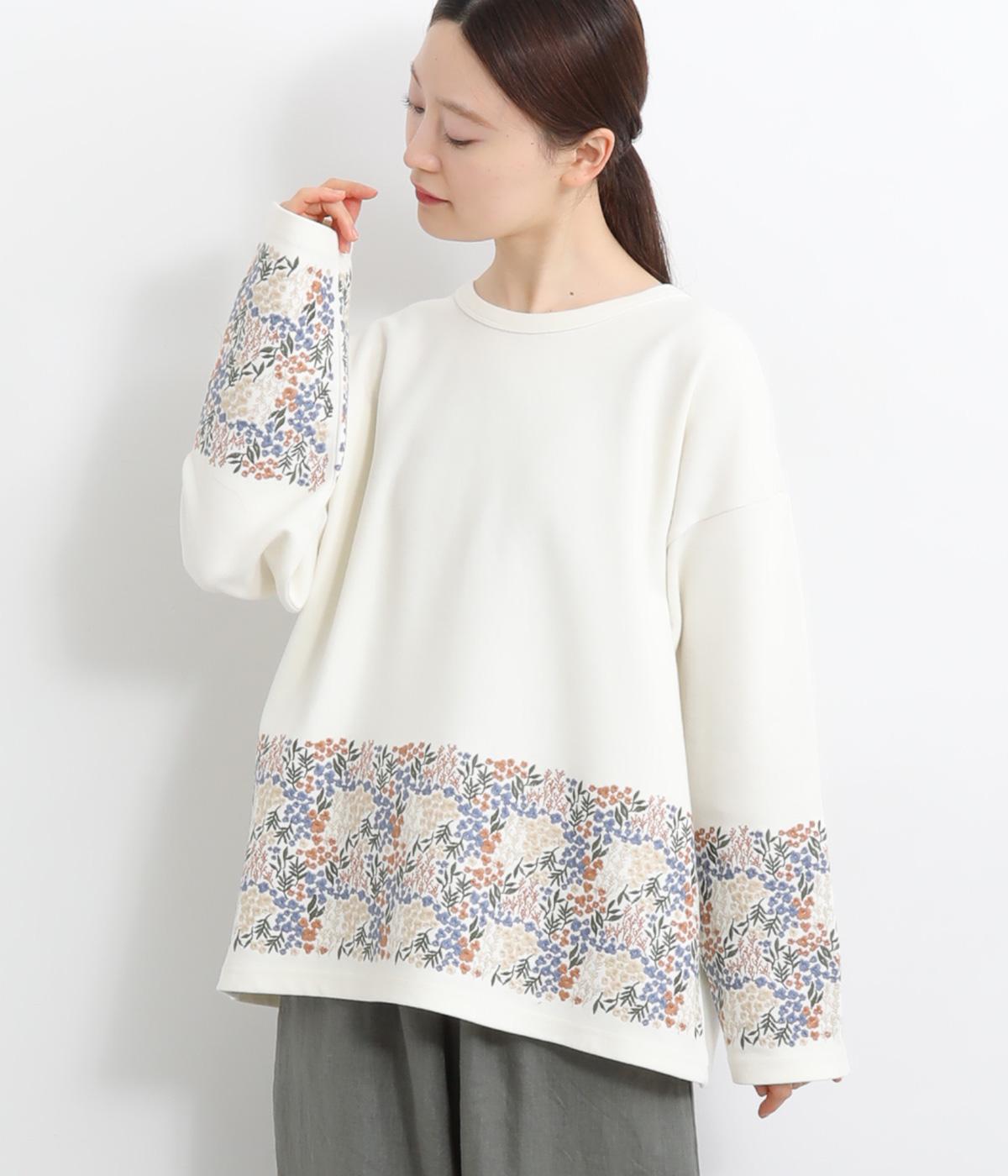 花の丘刺繍プルオーバー(アイボリー-F)