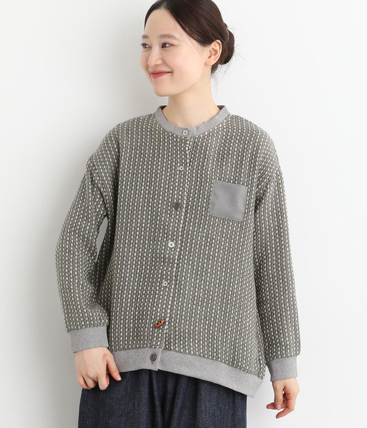 多ボタンカーディガン(グレー-F)