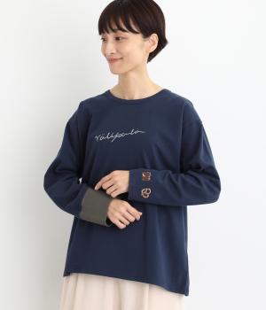 コットンおやつ刺繍プルオーバー(ネイビー-F)