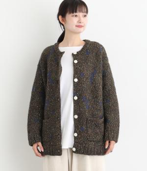 お花ジャカードカーディガン