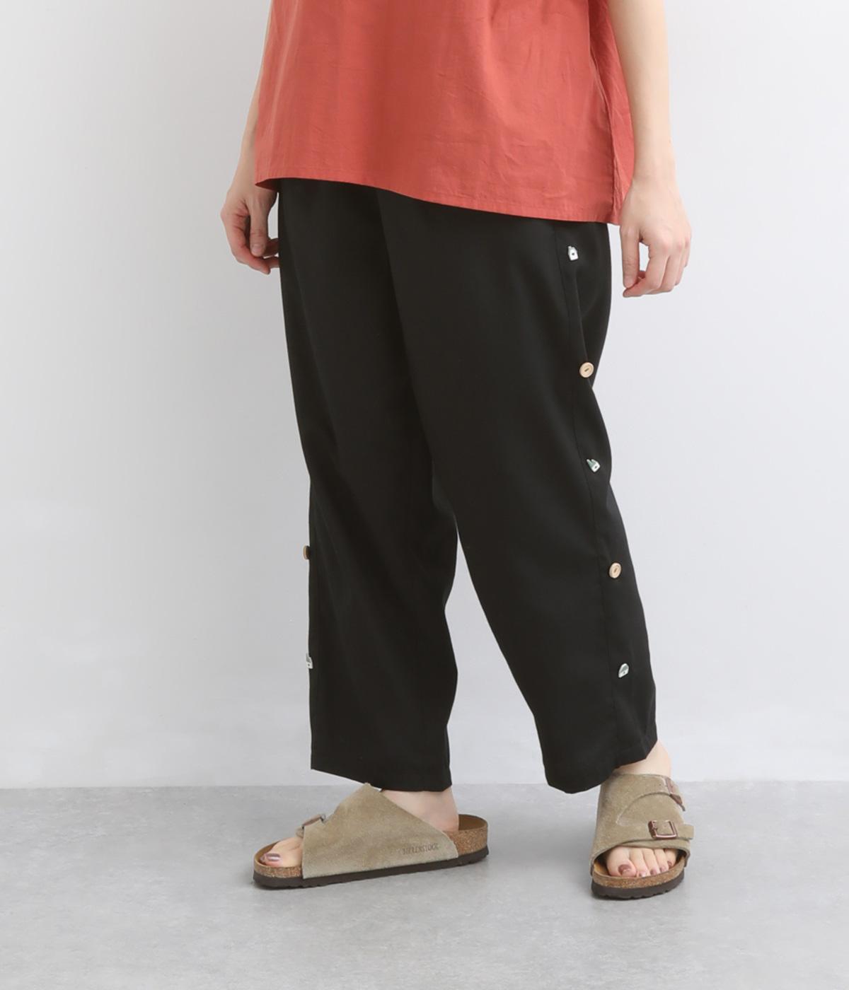 おうちボタンパンツ(ブラック-F)