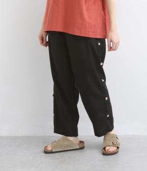 おうちボタンパンツ(ブラック-F)