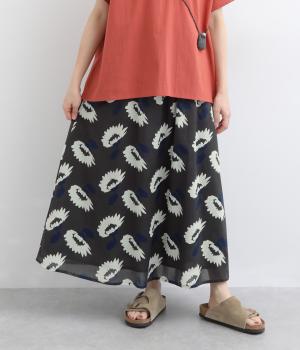 大花プリント　スカート