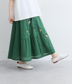 バルーン刺繍スカート