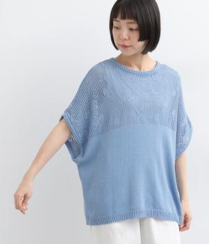 花編みジャカードベスト