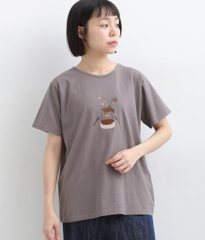 パンケーキ刺繍レギュラーTシャツ