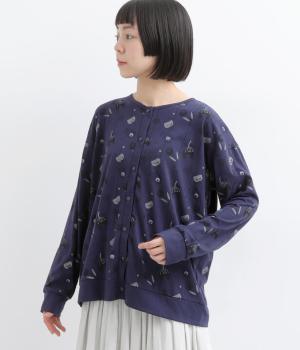 花オパールプリントカーディガン