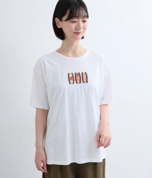 フルーツサンド刺繍Tシャツ(ホワイト-F)