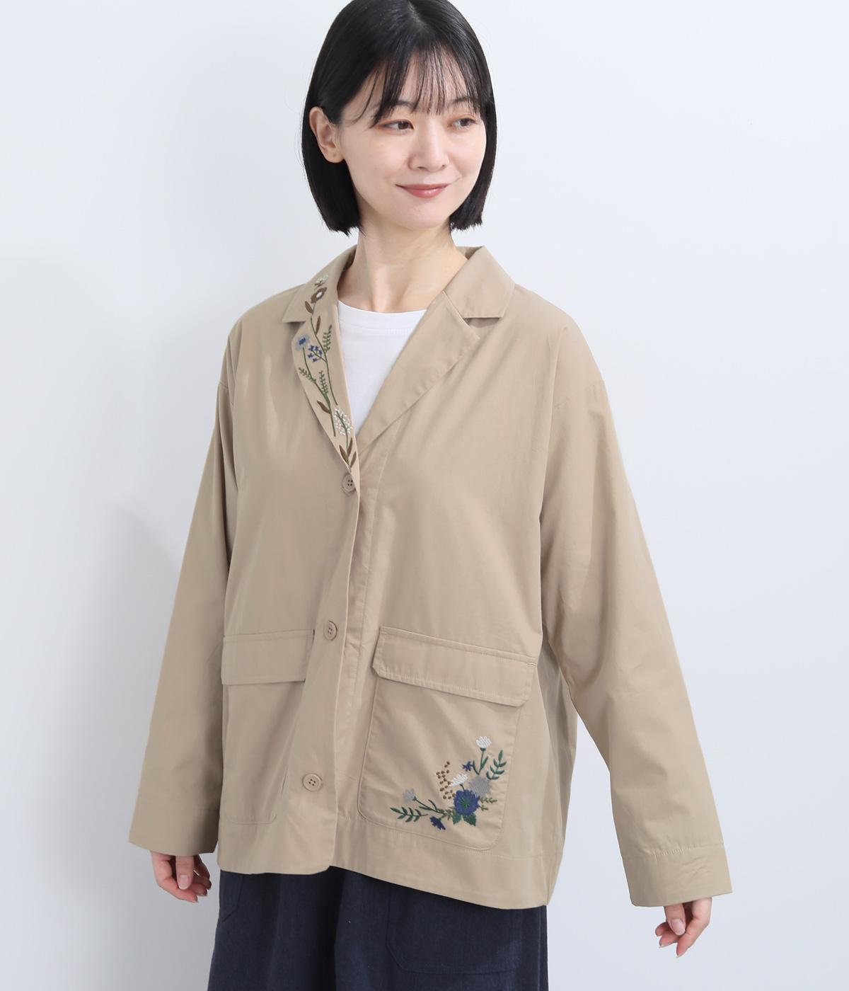 コットンツイル 花刺繍ジャケット｜Emago（イマゴ）の商品詳細
