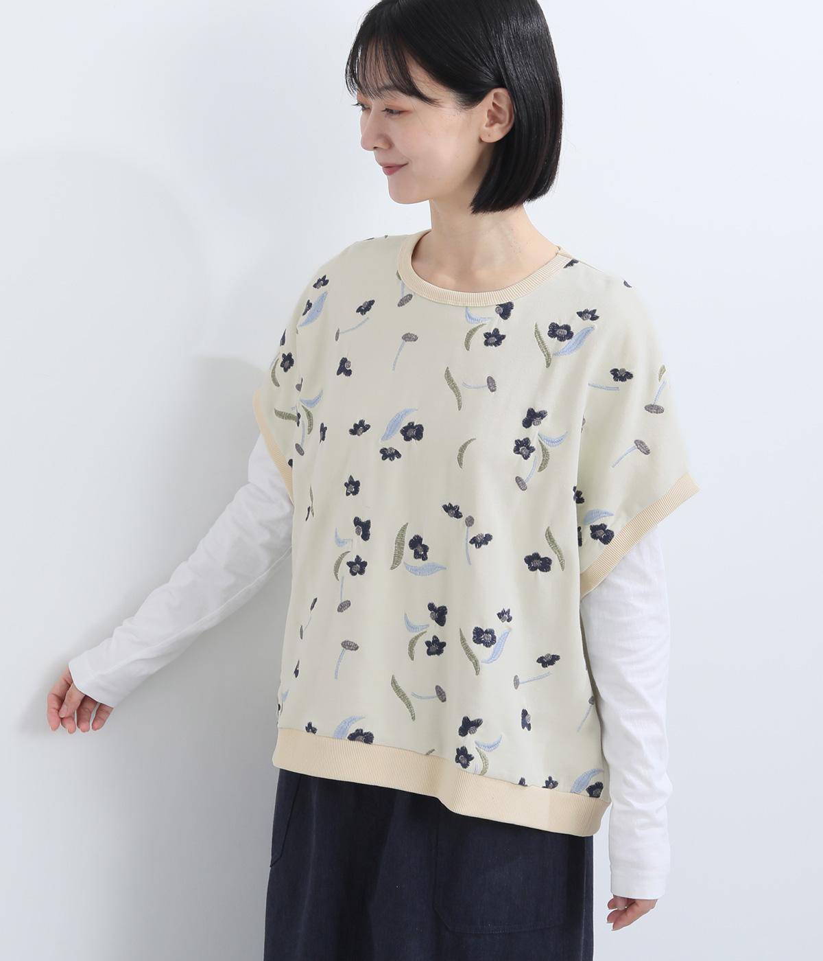 ポンチ花刺繍ドルマンベスト｜Emago（イマゴ）の商品詳細