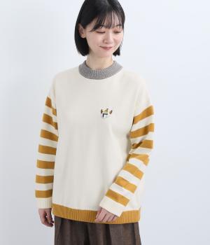 ふくもちニット　モックネックプルオーバー（アイボリー・F）