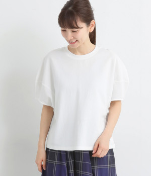 天竺立体袖プルオーバー(オフホワイト-ONESIZE)