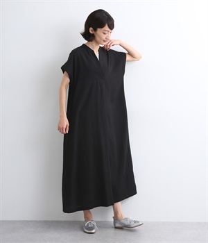 スキッパーワンピース(ブラック-ONESIZE)