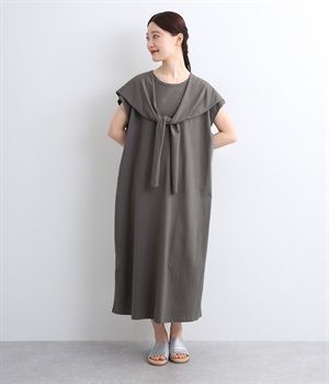 天竺2wayワンピース(ブラック-ONESIZE)